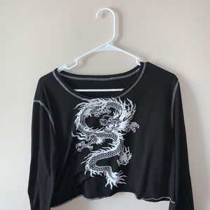 black and white crop top